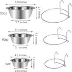 Wontee Pet Bowl Stainless Steel Hanging Food Water Bowls Bird Cage Feeder for Birds, Parrots, Small Sized Dogs and Cats (S) - Image 6