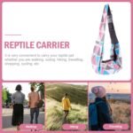 balacoo Reptile Carrier Sling Adjustable Bearded Dragon Carrier Bag Pouch Holder for Travel Reptile Small Animals Pets Clothes Tank Accessories - Image 5