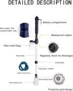 BSLVWG Fish Tank Cleaner Aquarium Gravel Cleaner Electric Fish Tank Cleaning Tools Adjustable Water Flow Aquarium Cleaner Kit Fish Tank Gravel Vacuum for Wash Sand - Image 3