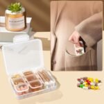 Songaa Weekly Pill Organizer 7 Day, 7 Compartments Pill Organizer Medicine Organizer, Travel Daily Pill Box Organizer Pill Dispenser, Pill Container for Vitamin Fish Oil Supplements (White) - Image 5