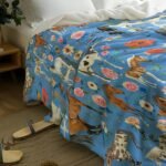 Horse Blanket Gift for Girls Women Cute Horses Flowers Throw Blankets Fleece Flannel Horse Stuff Soft Warm Fuzzy Lightweight Plush Blue Blanket Decor Bed Sofa Horse Lovers Gift 50"x40" - Image 4