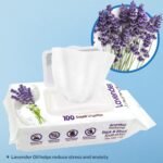 Best Pet Supplies 8" x 9" Pet Grooming Wipes for Dogs & Cats, 100 Pack, Plant-Based Deodorizer for Coats & Dry, Itchy, or Sensitive Skin, Clean Ears, Paws, & Butt - Calming Lavender - Image 3