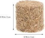 12 Pcs Mini Hay Bales for Crafts, Miniature Hay Bales Small Hay Bales Mini Straw Bales Tiny Hay Bales for Dollhouse Autumn Harvest Decorative Table Craft Display (Cylindrical Style) - Image 5