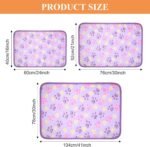 Tatuo 4 Pcs Dog Blanket Pet Puppy Blanket Puppy Teething Toys Paw Print Fleece Blanket for Pet Cat Soft Warm Sleep Mat Guinea Pig Cage Blanket(Small(24 x 16 Inch),White, Coffee, Pink, Purple) - Image 5