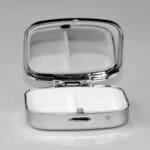 Square Pill Box 2 Compartment Medicine Pill Case Dolphin and Fish Pill Box for Purse Pocket Waterproof Metal Pill Container Portable Pill Holder Mini Pill Organizer for Travel or Daily - Image 4