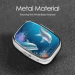 Square Pill Box 2 Compartment Medicine Pill Case Dolphin and Fish Pill Box for Purse Pocket Waterproof Metal Pill Container Portable Pill Holder Mini Pill Organizer for Travel or Daily - Image 5