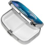 Square Pill Box 2 Compartment Medicine Pill Case Dolphin and Fish Pill Box for Purse Pocket Waterproof Metal Pill Container Portable Pill Holder Mini Pill Organizer for Travel or Daily - Image 6