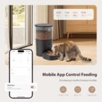 Automatic Cat Feeder with Camera, APP Remote Control, Programmable Cat Food Dispenser, 2-Way Audio, Timed Cat Feeders for Dry Food, 1-8 Meals Per Day for Pets, 10s Voice Recorder - Image 4