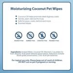 Best Pet Supplies 8" x 9" Pet Grooming Wipes for Dogs & Cats, 100 Pack, Plant-Based Deodorizer for Coats & Dry, Itchy, or Sensitive Skin, Clean Ears, Paws, & Butt - Moisturizing Coconut - Image 6