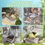 Bird Feeder for Cage,Transparent Bird Feeders, Bird Feeder with Anti-Slip Stand, Stainless Steel Bird Bowls Parakeet Feeder,for Parakeet, Psittacus Erithacus, Lovebirds,Budgies - Image 8