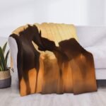 Throw Blanket 40"x30" Bed Blanket Horses in Love Flannel Blankets for Sofa Reversible Plush Blanket Soft Cozy Throw Blankets for Couch Camping All Seasons - Image 4