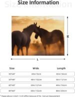 Throw Blanket 40"x30" Bed Blanket Horses in Love Flannel Blankets for Sofa Reversible Plush Blanket Soft Cozy Throw Blankets for Couch Camping All Seasons - Image 7
