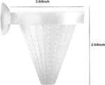 alfyng 8pcs Aquarium Red Worm Cone Feeder, Bloodworm Cone Feeder, Shrimp Fish Food Feeding Plastic Cup with Suckers for Fish Tank (2.64 x 2.64 inch) - Image 3