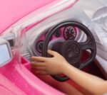 Barbie Doll & Car Playset, Sparkly Pink 2-Seater Toy Convertible with Glam Details & Fashion Doll in Sundress & Sunglasses (Amazon Exclusive) - Image 8