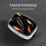Square Pill Box 2 Compartment Medicine Pill Case Fishing Lure Pill Box for Purse Pocket Waterproof Metal Pill Container Portable Pill Holder Mini Pill Organizer for Travel or Daily - Image 5