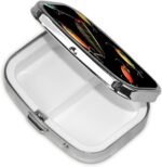Square Pill Box 2 Compartment Medicine Pill Case Fishing Lure Pill Box for Purse Pocket Waterproof Metal Pill Container Portable Pill Holder Mini Pill Organizer for Travel or Daily - Image 6
