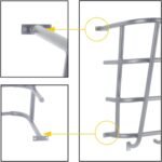 Hay Feeder Goat, 24.4 x 20.8 x 12.6 Multiple Sided Goat Hay Rack, Heavy Duty Galvanized Metal Wall Hay Rack for Sheep Horses, etc(Silver) - Image 6