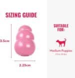KONG Puppy - Natural Teething Rubber Chew Toy for Dogs - Stuffable Dog Toy for Extended Playtime - Chew & Fetch Toy for Puppies - for Medium Puppies - Pink - Image 4