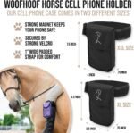 Equestrian Cell Phone Holder, XL Black On The Calf/Leg Band Holster - Perfect Horse Accessories, Universal Fit, Padded Strap, Magnetic Closure, Made of Durable Nylon, Machine Washable - Image 3