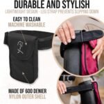 Equestrian Cell Phone Holder, XL Black On The Calf/Leg Band Holster - Perfect Horse Accessories, Universal Fit, Padded Strap, Magnetic Closure, Made of Durable Nylon, Machine Washable - Image 4