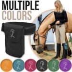 Equestrian Cell Phone Holder, XL Black On The Calf/Leg Band Holster - Perfect Horse Accessories, Universal Fit, Padded Strap, Magnetic Closure, Made of Durable Nylon, Machine Washable - Image 5