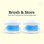 Jasper Dog Toothbrush, 360º Dog Tooth Brushing Kit, Cat Toothbrush, Dog Teeth Cleaning, Dog Finger Toothbrush, Dog Tooth Brush for Small & Large Pets, Dog Toothpaste Not Included, 2-Pack Blue - Image 7