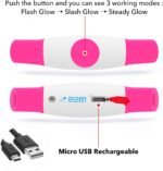 Led Dog Collar, BSEEN USB Rechargeable Flash Dog Necklace Light, Pet Safety Collar Makes Your Beloved Dogs Be Seen at Night for Small Medium Large Dogs(Pink) - Image 5