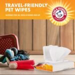 Arm & Hammer for Pets Heavy Duty Multipurpose Bath Wipes for Dogs, Travel Size, Mango Scent | All Purpose Dog Wipes Remove Odor & Refresh Skin for Pets | 30 Ct Pack of Travel Pet Wipes - Image 5