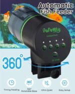 Automatic Fish Feeder for Aquarium, Fish Feeder Automatic Dispenser with Feeding Ring, Moisture-Proof Auto Fish Feeder with Timer, Fish Food Vacation Feeder with 2 AAA Batteries Included - Image 4