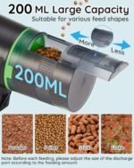 Automatic Fish Feeder for Aquarium, Fish Feeder Automatic Dispenser with Feeding Ring, Moisture-Proof Auto Fish Feeder with Timer, Fish Food Vacation Feeder with 2 AAA Batteries Included - Image 6