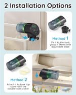 Automatic Fish Feeder for Aquarium, Fish Feeder Automatic Dispenser with Feeding Ring, Moisture-Proof Auto Fish Feeder with Timer, Fish Food Vacation Feeder with 2 AAA Batteries Included - Image 7