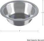 Set of 2 Stainless-Steel Dog Bowls - Cage, Kennel, and Crate Hanging Pet Bowls for Food and Water - 8oz Each and Dishwasher Safe by PETMAKER, Silver - Image 7