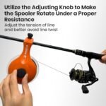 Fishing Line Winder, Reel Spooler with Unwinding System, Spool Holder with Handhold & Clamps, Anti-Twist Spooling Station, Adjustable Versatile Accessories for Baitcasting and Spinning Reel - Image 7