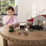 John Deere Weathered Barn Farm Playset - 1:32 Scale - Includes Barn, Pick Up Truck Toy, Horse Trailer, Horse Toys, and More - John Deere Farm Toys - 13 Count - Ages 3 Years and Up - Image 3