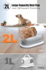 Dog Vacuum for Shedding Grooming, 12000pa Suction Dog Hair Vacuum, Pet Vacuum Grooming Kit with 2l Dust Cup, Low Noise, 3 Levels, 5 Grooming Tools - Image 5