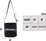 Horse Feed Bag Nylon Mesh Grain Horse Feeding Bag with Adjustable Strap Waterproof Horse Supplies M Horse Feeding Bag - Image 8