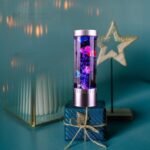 Bubble Fish Lamp with 6 Floating Fake Fish – LED Aquarium Night Light with Moving Fish and Bubbles – Cylindrical Transparent Tank, Perfect for Kids’ Rooms, Offices, and Living Spaces - Image 6