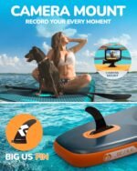 11'6×35" Super Wide Inflatable Stand Up Paddle Board, Ultra Stable Wide SUP for 2+1 People/Family/Big Size, 100L Backpack, All-Round Sup Board, US Big Fin - Image 6