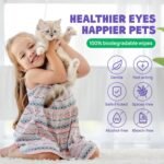 HICC PET Eyes Wipes for Dogs & Cats - Gently Remove Tear Stain, Eye Debris, Discharge, Mucus Secretions - Coconut Oil Pet Cleaning Grooming Deodorizing Wipes for Eyes, Wrinkle, Face - 100pcs - Image 6