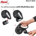 FLEXI Multi Box – Add on Retractable Leashes, Poop Bag Dispenser, Dog Treat Holder for Training, Multipurpose Box, Black - Image 3