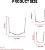 Radiator Hose Clip Retaining Spring Horse Shoe Clip Clamp 154 23 Replacement for BMW E39 E60 E38 E46 E90 745Li X5 325i 328i M3 540i 740iL 740i(3 pack) - Image 3