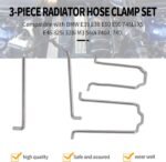 Radiator Hose Clip Retaining Spring Horse Shoe Clip Clamp 154 23 Replacement for BMW E39 E60 E38 E46 E90 745Li X5 325i 328i M3 540i 740iL 740i(3 pack) - Image 4