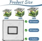 Fish Tank Lid Magnetic Fish Tank Lid Aquarium Net Cover with Feeding Window 5-50 Gallon Aquarium Lid Anti-Jumping Net for Fish DIY Magnetic Fish Tank Cover Aquarium Cover(16 x 12 Inch) - Image 3