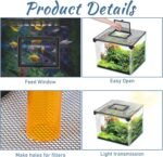 Fish Tank Lid Magnetic Fish Tank Lid Aquarium Net Cover with Feeding Window 5-50 Gallon Aquarium Lid Anti-Jumping Net for Fish DIY Magnetic Fish Tank Cover Aquarium Cover(16 x 12 Inch) - Image 4