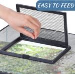 Fish Tank Lid Magnetic Fish Tank Lid Aquarium Net Cover with Feeding Window 5-50 Gallon Aquarium Lid Anti-Jumping Net for Fish DIY Magnetic Fish Tank Cover Aquarium Cover(16 x 12 Inch) - Image 7