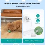 Dog Balls,The 3rd Generation Interactive Toys for Puppy/Small/Medium/Large Dogs,Improved Dog Rolling Effect Tennis Ball with Strap, Tough Motion Activated Automatic Moving Dog Toys (Green) - Image 4