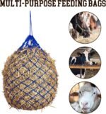 Slow Feed Hay Nets for Horses, 40" Length Hay Bags for Horses with 2” Feeding Holes, Hay Bags for Horses with Large Capacity, Full Day Feeding Hanging Hay Nets for Horses, Goat, Barn Supplies - Image 8