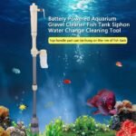 Aquarium Gravel Cleaner, Battery Powered Fish Gravel Cleaning Tool, Fish Siphon Water Change Cleaning Tool With Adjustable Tube, Fits for Large and Small Aquariums - Image 3