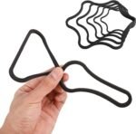 5pcs Aquarium Floating Plant Rings, Foam Floating Plant Corral Flower Shaped Betta Fish Feeding Rings Fish Tank Duckweed Food Ring for Intercepting Floating Plants (Black) - Image 6