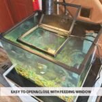 Adjustable Magnetic Fish Tank Lid Net Cover Max 27.5''x 55.1", Aquarium Anti Jumping Mesh Hood Cover with Feeding Window,Terrarium Lid Protect Reptiles from Escaping - Image 4